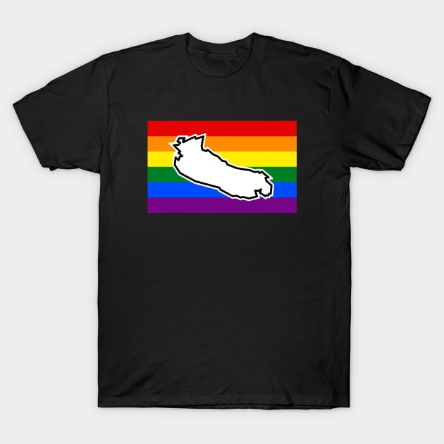 Gabriola Island Pride - Rainbow Pride Flag - LGBTQ - Gabriola Island T-Shirt by Bleeding Red Pride